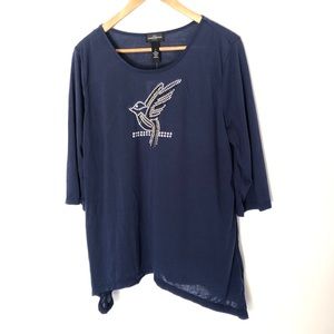 Karen Brooks Studded Humming Bird Shirt